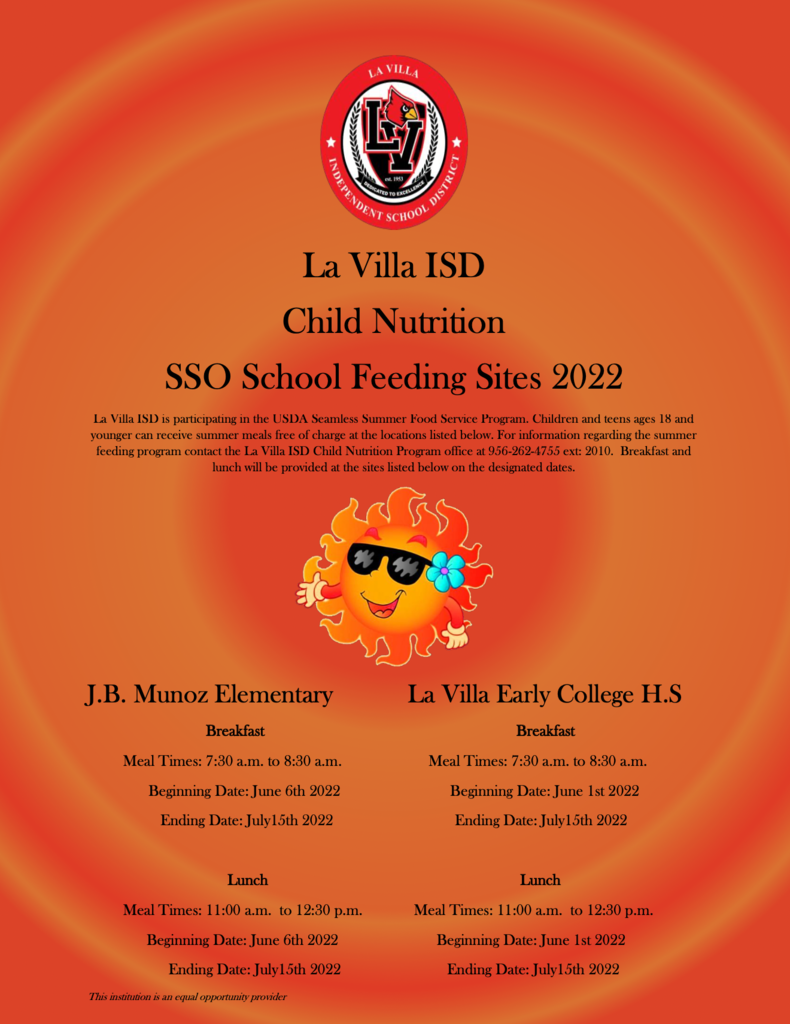 SSO School Feeding Sites 2022