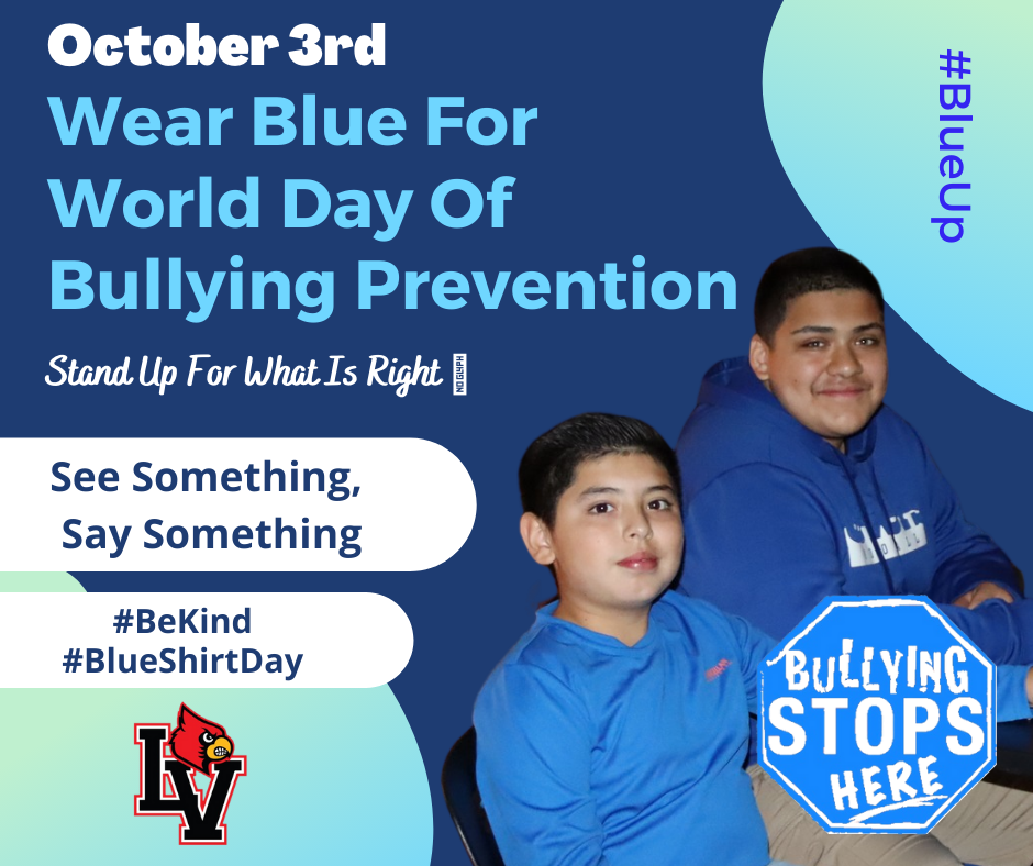 Blue for World Day of Bullying Prevention
